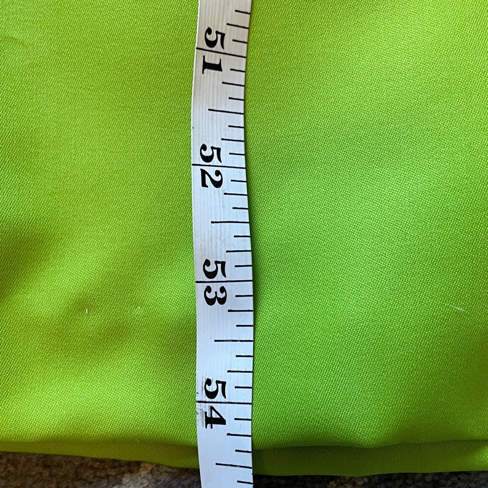 Vintage Handmade Filipiniana Dress Mestiza Gown Lime Green Beaded Size Small - Picture 14 of 15